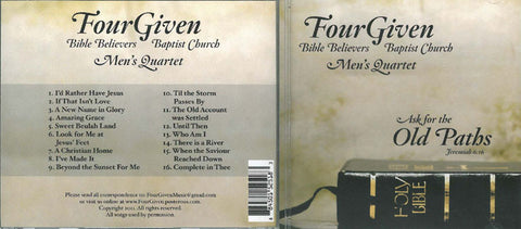FourGiven Men’s Quartet CD