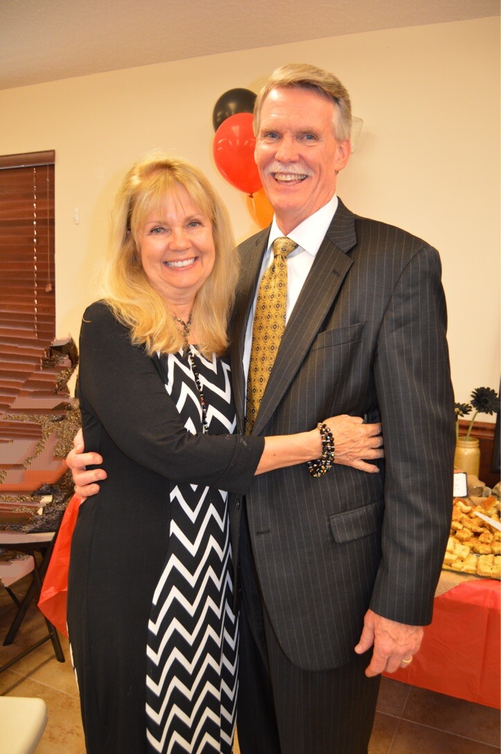 Dr. David Peacock with his wife, Mrs. Drena Peacock