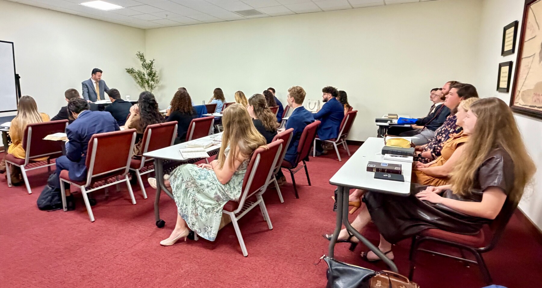 Young people gathered for Bible teaching
